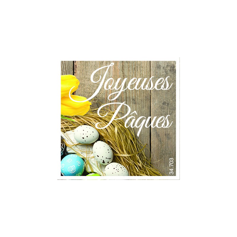 Étiquette de vœux - Tampon d'étanchéité - Étiquettes Happy Pâques /  Joyeuses Pasen 