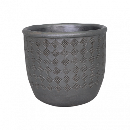 Cache-pot rond «Damier» PM