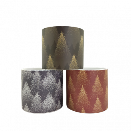 Cache pot rond "Sapins"- Mix 3 couleurs - MM