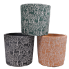 Cache-pot rond "Forest"- Mix 3 couleurs - MM 