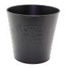 NOUVEAUTÉ: Cache-pot rond en zinc "Flowers & Garden" Noir - MM