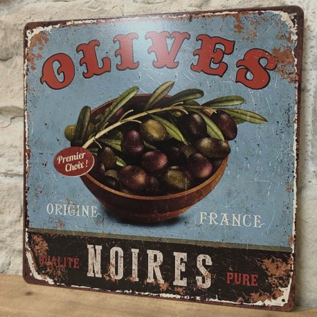 Plaque Métal Olives