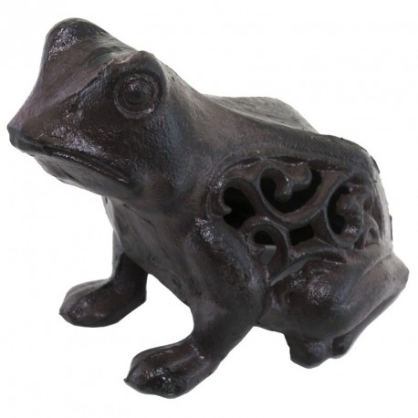 Grenouille en fonte marron 13 x 11 cm