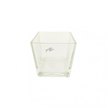 Coupe carrée en verre transparent