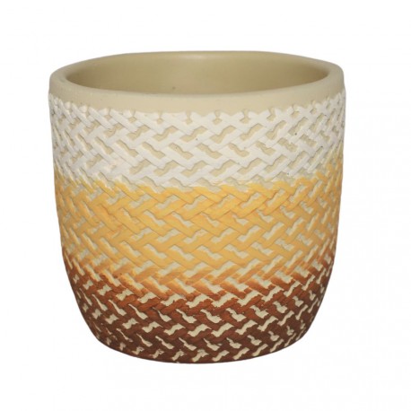 NOUVEAUTÉ : Cache-pot rond "Chevron"- GM