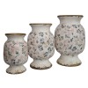 NOUVEAUTÉ : Vase "Fleurs bleues et rose" GM