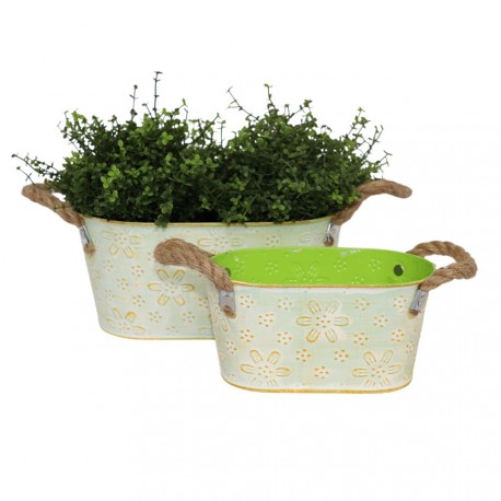 NOUVEAUTÉ: Jardinière "Fleurs en relief" GM