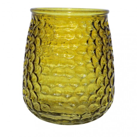 NOUVEAUTÉ: Vase en verre martelé "Vert Olive" PM