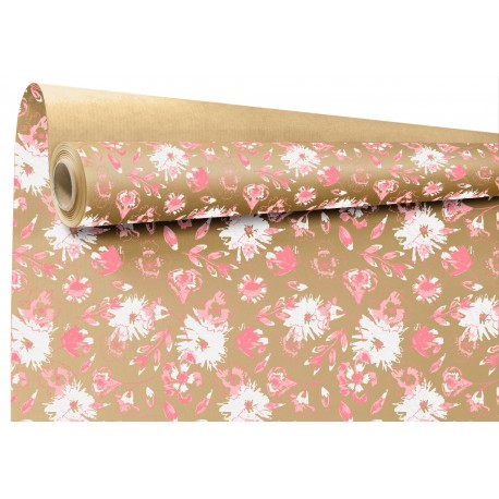 Rouleau de kraft "Liselle" Brun/Rose