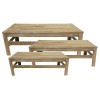 NOUVEAUTÉ: Set de 3 tables en bois blanchi