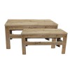 NOUVEAUTÉ: Set de 2 tables en bois blanchi