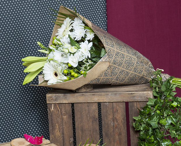 5 rouleaux de papier kraft fleur plante autocollant emballage cadeau  décoration autocollant, taille: 5.0 cm (B